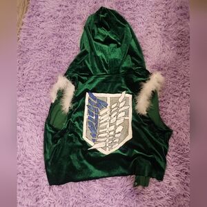 Green Hooded Attack On Titan Christmas Vest AOT